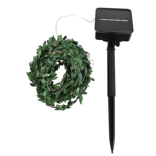 Guirnalda solar exterior con hojas falsas 50 LEDs 5m