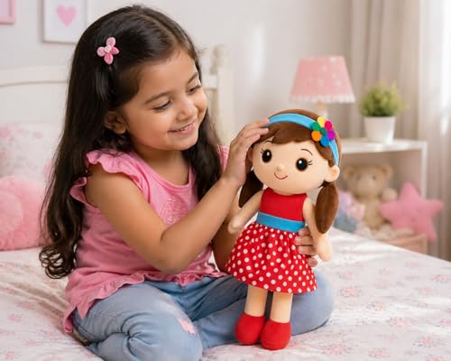 Image of Malina Cute Girl Soft Doll 57 cm | Multicolor Plush Toy for Kids | Soft & Washable Stuffed Doll for Boys & Girls