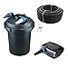 Produktbild AquaOne Teichfilter Set mit Teichpumpe I Filteranlage CPF-380 für einen Teich bis 12.000 Liter I Komplettset mit UV Lampe Eco Pumpe 20 Watt Teichschlauch Nr.12
