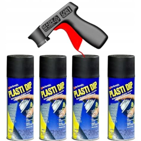 Plasti Dip 4x 400 ml + kostenlose Pistole (Mattschwarz)