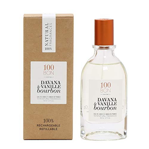 100BON Davana & Vanille Burbon â€“ Davana & Vanilla Fragrance for Women & Men â€“ Energizing Organic Fragrance - Fruity, Licorice & Sweet Notes Fragrance - 100% Natural Fragrance Travel Spray, 1.7 Fl Oz