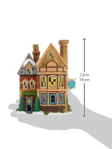 Department 56 Dickens Village 40th Anniversary Ruby Jewelers Lit Building - 7.6" Hand-Painted Christmas House