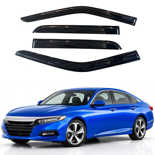 Image of IG Window Visors Fit for 2018-2023 Honda Accord, Out-Channel Rain Guards Vent Wind Deflectors 4PC, Car Accessories for 18-23 Accord (Sedan Only)