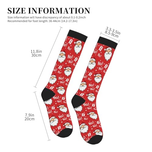 Christmas Santa Ho Compression Socks For Women Men Knee High Running Socks For Running4