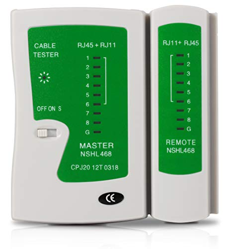 Testador Cabo De Rede Rj45 E Rj11 Teste Profissional para Ethernet Lan Fio de Telefone Com Capa