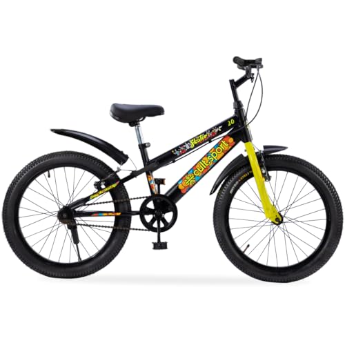 Image of CULTSPORT Cult Skater 20T Black Kids Cycle for 5-8 Years Unisex, Single Speed Cycle /Bicycle with Complete Accessories