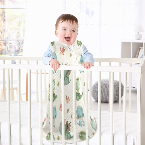 Image of Kigai Baby Sleep Sack Cute Dragon Unisex Wearable Blanket Sleeping Bag Soft Swaddle Transition with 2-Way Zipper