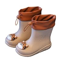 Hixingo Dinosaur Rain Boots for Kids Boy and Girl Children Removable cotton Wellies,Waterproof Non-Slip Welly Boots for Rain Shoes Outdoors (Tiger 2,12)