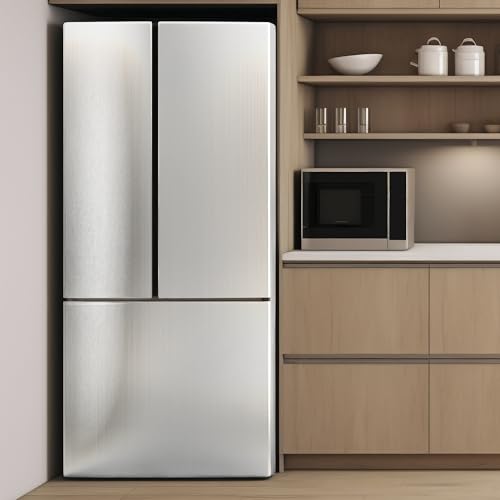 Image of Self Adhesive Silver Brushed Contact Wallpaper - Vinyl Removable Waterproof for Kitchen Cabinet Self Adhesive for Dishwasher Countertop Cabinet Drawer Shelf Liner (24x96Inch)