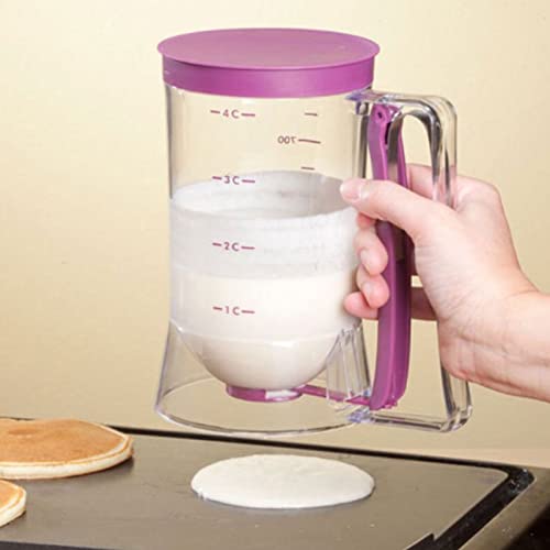 Pancake Batter Dispenser, Baking Tool for Cupcake Waffle Crepe Muffin, 900ml Manual Batter Separator - Image 3