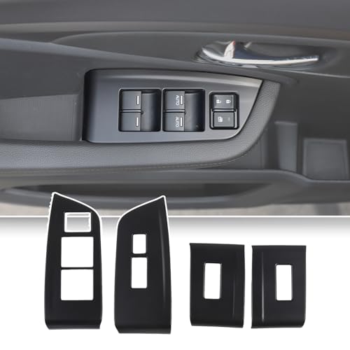Window Lift Switch Panel Cover for Honda Pilot Accessories 2016-2022, Door Window Control Button Switch Panel Trim Sticker, Door Glass Lifter Panel Frame, ABS (Matt Black) by Qiosreui - Used condition - US$31.45