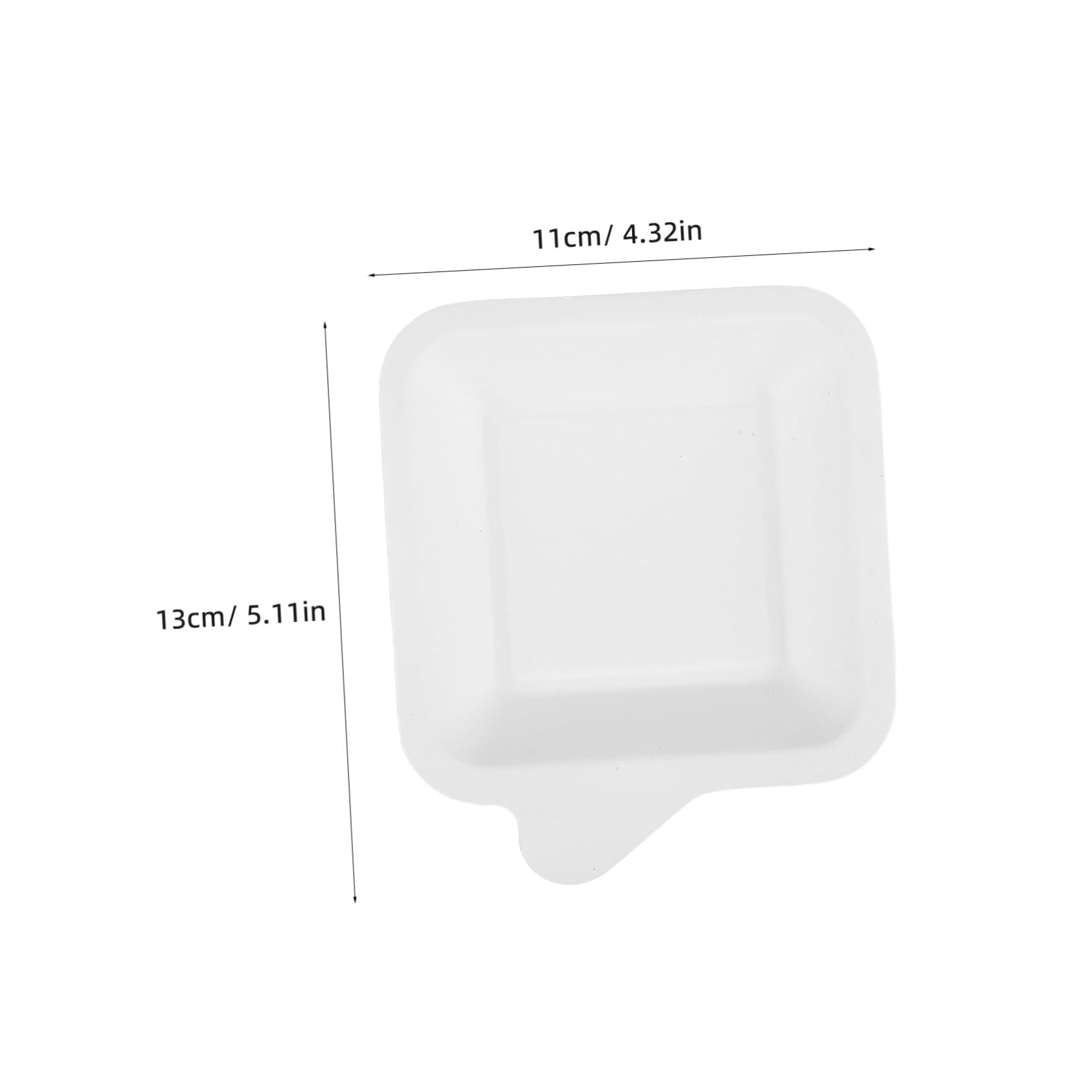 Platos Cuadrados Pequeños de Papel Blanco para Tartas de Cumpleaños 100