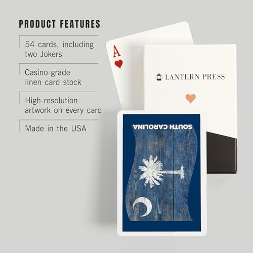 Baraja de poker South Carolina Rustic State Flag 52 cartas miniatura 3