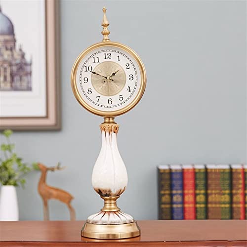 Reloj de sobremesa de cerámica retro y adornos de reloj de mesa de estilo americano 6
