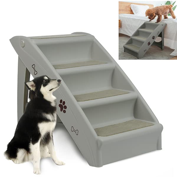 EHEYCIGA Hundetreppe 40cm Hoch - Für Kleine Hunde, Sofa & Bett, Mit Waschbarem Bezug