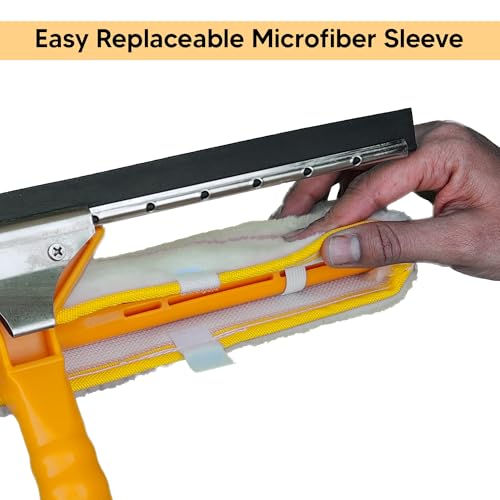 Image of Connecticut Solar 16 Inch Microfiber Cleaning Sleeve for Window & Solar Panel Cleaning - Microfiber Brush Refill (Pack of 5)