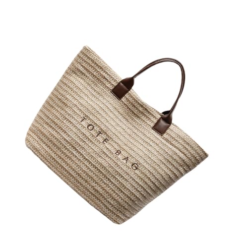 Sac de plage grande capacité avec poignée supérieure tissée main