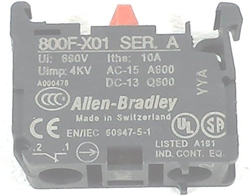 A-B 800F-X01 10A Contact Block 1N.C Contact