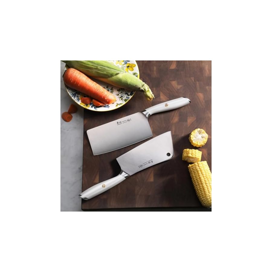 Cangshan-L1-Series-2-Piece-Cleaver-Set-Forged-German-Steel-White Cangshan L1 Series 2-Piece Cleaver Set, Forged German Steel (White)