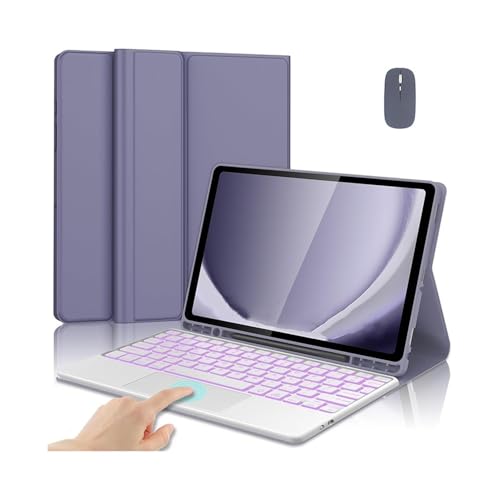 Étui en cuir pour Samsung Galaxy Tab S7 Plus 12.4 pouces avec souris