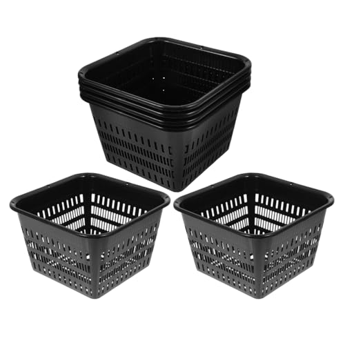 BESPORTBLE ネット カップ ポット 8個 ポット 植物 コンテナ 水耕栽培用 アクアポニックス 蘭 庭 プラスチック メッシュポット ガーデン スロット付き 18*18*11cm メッシュ カップ水耕栽培 バスケット 植物 水耕栽培 バスケット 蘭 ポット