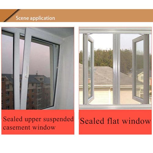 SQAQS 10m Fensterdichtung Kieselgel Ersatzdichtung Tür- Und Fensterdichtung, Selbstklebender Streifen Typ O, Fenster-Zugluftstopperband, Wetterleiste, Geeignet für Türspalte von 5-7mm (schwarz)