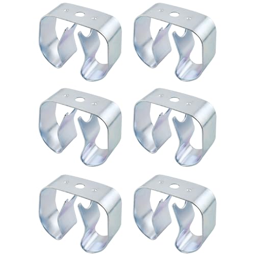 CHENJIN 6PCS Garden Tool Rack Metal Elastic Clip Holders 3/4-1-1/8-Inch Wall Mounted Tool Spring Grip Clips For Brooms Pipes Fixing Truck And Automobile Gauge Accessories