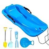 Yulokdwi Trineos de Nieve - Equipo de Trineo Ligero,Disco para Niños Skiboard - para Playa Montañas Hielo Hierba Hombres Mujeres Niños Niñas Jóvenes Adolescentes