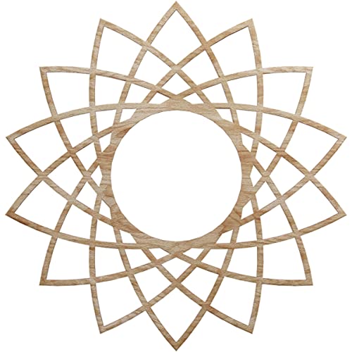 Image of Ekena Millwork 22 inchOD x 8 1 /2 inchID x 1 /4 inchT Eleanor Wood Fretwork Pierced Ceiling Medallion, Red Oak