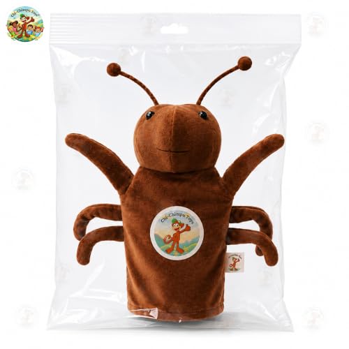 Image of Ant Hand Puppet for Kids | Soft Plush Animal Puppet | Storytelling, Role Play, Preschool Learning Toy | Interactive Educational Puppet for Boys & Girls