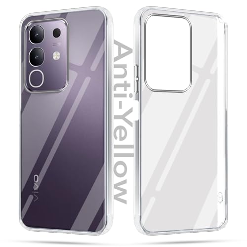 Image of Jkobi Lifetime Anti-Yellow Clear Back Cover Case for Vivo T4x | Vivo Y31 Pro (Sleek Hard Crystal | Shockproof and Camera Protection)