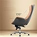 Minimalism Leather Executive Office Chair Commercial Grade 360° Swivel Computer Desk Chair Adjustable Height Reclining Chair with Soft Wide Seat for Work from Home Professionals Makeup Studio