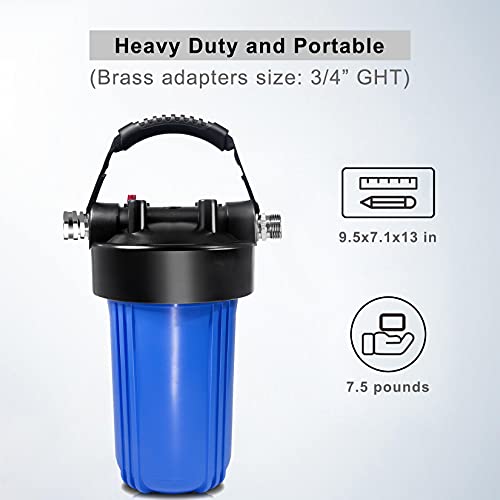 Hansing Rv Water Filter System, Anti-Clog Inline Water Filter For 25K Gallons With One-Piece 3-Stage Filtration, Removes Sediments, Chlorine, Vocs, Bad Taste, Odor, And More #TOP6