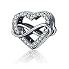 Annmors Charme Coeur d'amour infini de Argent Sterling 925 Femmes Perles Charm avec Zircone Compatible pour &Européen Bracelets #3