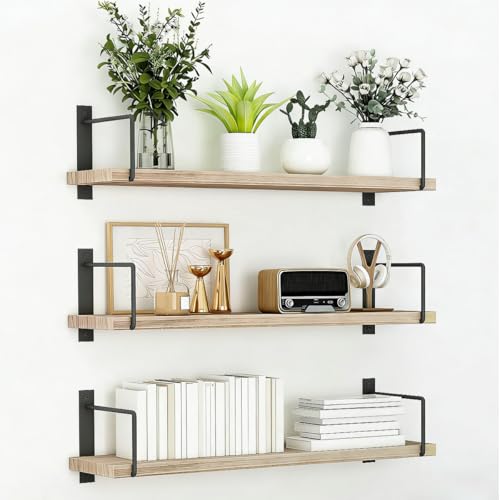 Lista de Estantes flotantes los mejores 10. 42 simfort Juego de 3 Repisas Flotantes de Pared,Estanterías Flotantes Ampliadas,Capacidad Máxima de Peso 40 Libras,Estante Flotante de Pared Moderna, para Dormitorio, Estudio,...