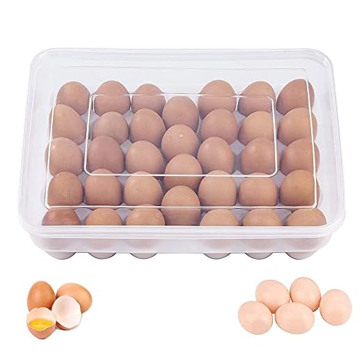 Boite a Oeufs, Oeufs Conteneur, Boîte à œufs Empilable, Boite à Œufs En Plastique, Boîte à œufs avec Couvercle, avec Couvercle pour 34 œufs, pour Cuisine Camping Pique Nique Stockage de Nourriture