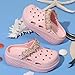 Platform Clogs for Women's Outdoor Fashion Charms Beach Shoes Summer Lightweight Slippers Pink Streamer 41