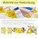 CAAGGMM Pyramidenständer Maler, 30 Stück Gelber Kegel Ständer Farbständer, Malerständer Farbhalter, Mini-Kegel-Farbständer, für Leinwand, Schranktüren, Handgefertigt