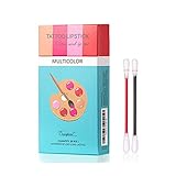 Anself 20 Pieces/Set of Lipstick Cotton Swab Lip Gloss Moisturizing Long Lasting Liquid Lipsticks Non-Stick Lip Tint