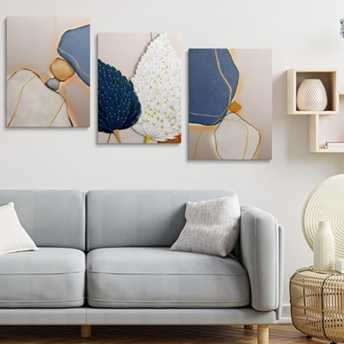Peinture murale art moderne pour habiller un mur vide triptyque