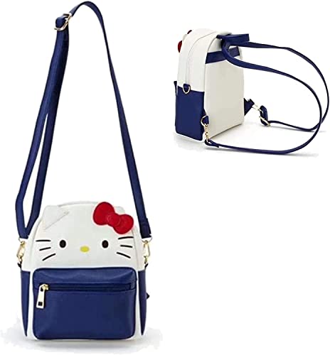 TUMPETY Mini mochila Kawaii para cosplay de anime e preta, fofa, cosplay, bolsa de mão, Azul escuro, 10.24 x 9.06 x 2.36 inches, Viajar