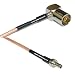 0.5 feet RG316 DVB Pal Female Angle to CRC9 Male RF Pigtail Coaxial Cable
