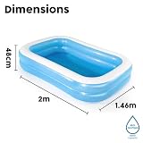 Bestway 54006 - Planschbecken 262x175x50cm Blue Rectangular Family Pool