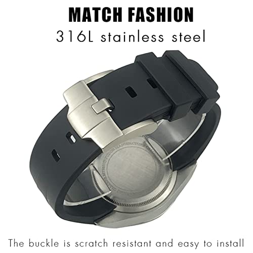 Bracelet montre caoutchouc étanche anti-usure pour Tudor Pelagos 23mm Agate - 4