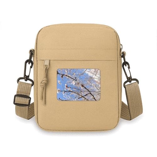 Mini sac à bandoulière téléphone en ville ou voyage avec motif cerisier