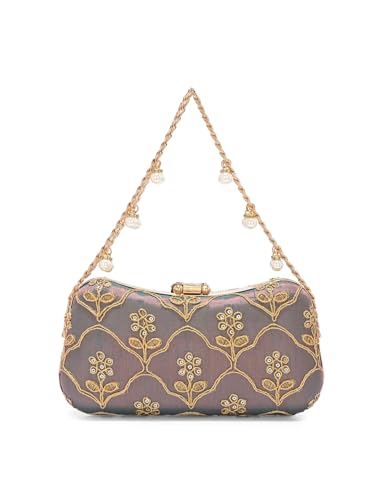 Image of TOOBA Handicraft Clutch Purse For Women with Sleek Design Embroidered Clutch| Trendy Stylish Bridal, Party, Wedding Sling Bag