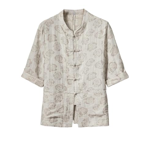 Chemise décontractée à manches courtes homme mode printemps été en coton lin texturé