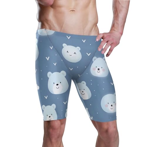 Cute Bear Animal Men's Swim Jammers Swimsuit M B0400793