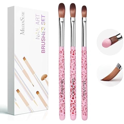 MelodySusie 3-Piece Nail Brush Set Cover