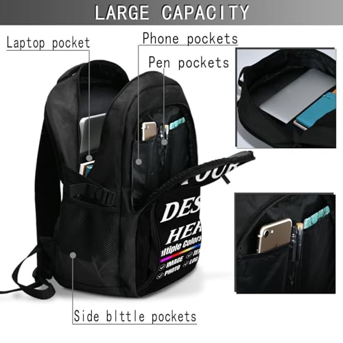 Custom backpack for Men & Women With Your Text Logo Picture Personalized backpacks Design Your Own Customized bookbag Gifts for Friends Style 044